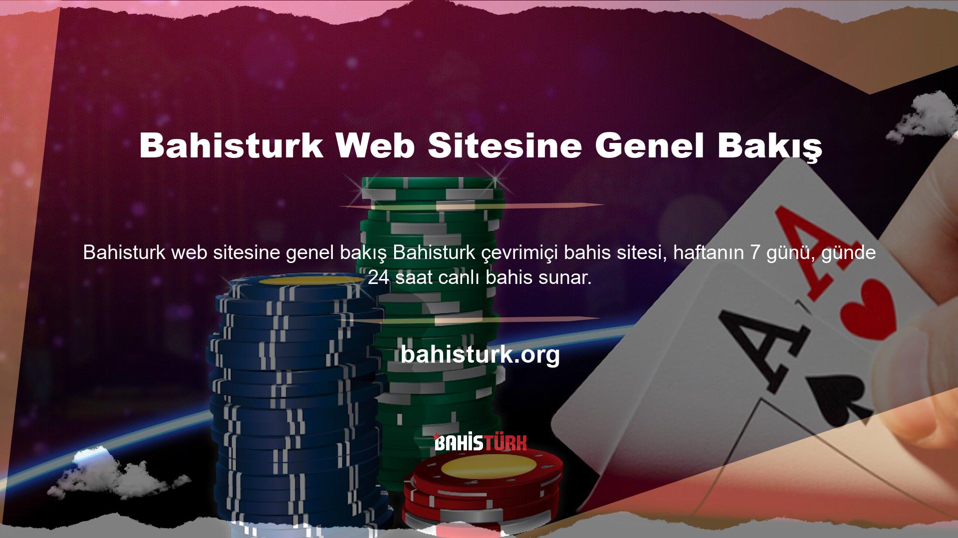 Müşteri memnuniyeti odaklı hizmetiyle Türk canlı bahis sektöründe adından söz ettiren Bahisturk online bahis sitesi, müşterilerine hem spor bahislerinde hem de popüler casinolarda oldukça cazip kazançlar elde etme fırsatı sunmaktadır